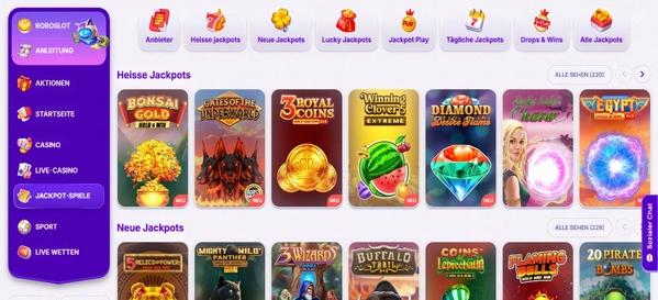 RoboCat Casino desktop screenshot 2